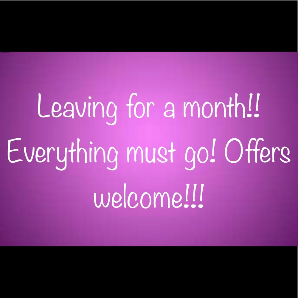 Leaving for a month!